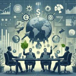men in suits sitting in a boardroom table thinking of ideas.