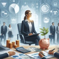 Lady sitting and thinking of ideas for a 401k plan