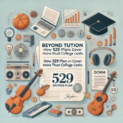Flyer with sports, music instruments and other items surrounding a flyer.