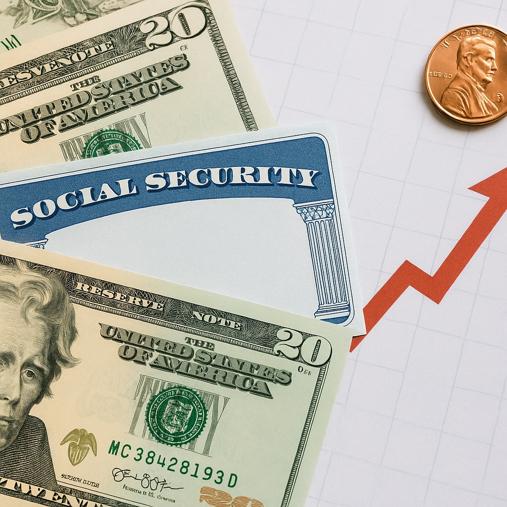 Paper money and a social security card.