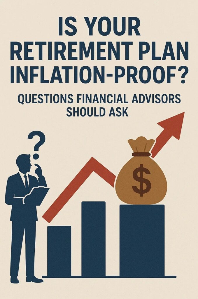 Man with a question mark over his head with a chart and arrow point up and to the right.