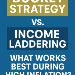 Text that reads Bucket Strategy vs Income Laddering
