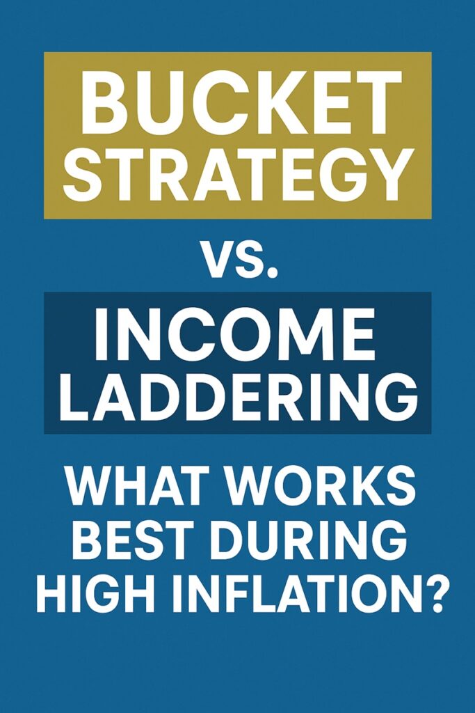 Text that reads Bucket Strategy vs Income Laddering